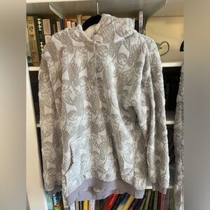 Vera Bradley Owl Fleece Sweatshirt/Pajama Top Size Large Gray